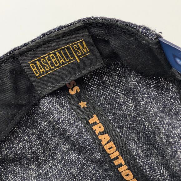 Mens Baseballism Baseball Cap Dad Hat Premium Wool POOR Speckled Gray Snapback - Picture 8 of 14